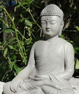 Stone DETAILED BUDDHA Meditating Gautama Garden Statue Outdoor Hotei 