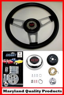 C10 C20 C30 Blazer Grant Black Steering Wheel Red/Black center 13 3/4 