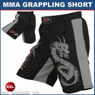   Grey MMA Shorts Grappling Shorts ufc Mix Fight Kickboxing Dragon XXL
