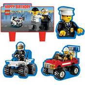 Lego City Birthday Party Cake Decorations 4ct