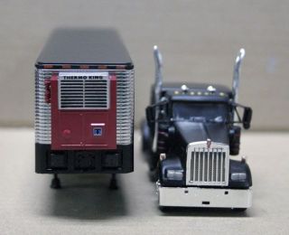 DCP RAT ROD KENWORTH W900 WITH CHROMED VINTAGE REFRIGERATED TRL. KW 1 