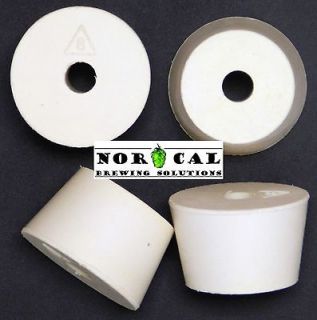 PACK DRILLED GUM RUBBER STOPPER #8 Fermentation Airlock Carboy 