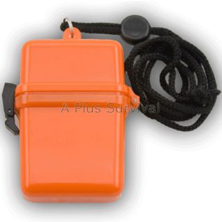 Orange Waterproof Small Storage Box for Boating Hiking
