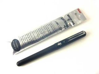   Version Pentel Refillable Pocket Brush Pen + 4 Black Ink Cartridges