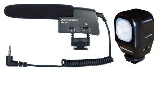   MKE 400 Mic W/ Polaroid Camcorder Light Includes Mounting Bracket