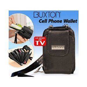 Black Leather Buxton Wallet For Most Mobile Phones   Black   As Seen 