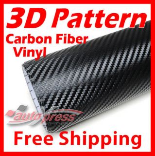 24 x 50 60cm x 127cm 3D Texture CARBON FIBER Wrap VINYL Decal Sheet 