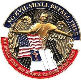 NO EVIL SHALL BEFALL THEE PS 9110 11 PIN USA FLAG