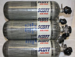 Scott 2216 30min SCBA Bottle Carbon Fiber Cylinder Tank Mfr 2003