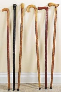 New Lot / 6 Handcrafted Walking Wood canes Sticks 36 H