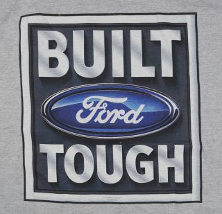 Ford Built Tough T Shirt Gray Car Auto BABA