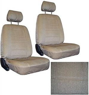 Tan Car SEAT COVERS 2 low back seatcovers w/ head rest #2