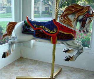 Carousel Merry Go Round Horse Contemporary Jumper Vivid Park Colors 