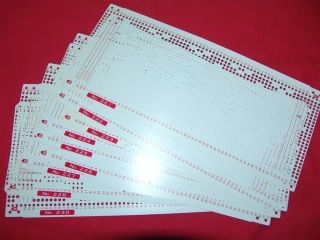 Punch Cards Brother 24 Stitch Studio Knitting Machine Lot of 9 Series 