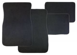 Black, 4 Piece Black, Carpeted Automotive Floor Mat Set
