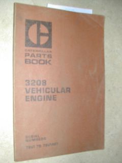 CAT Caterpillar 3208 Truck Engine Parts Manual Book spare catalog 32Y 