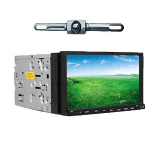 Dual 2 DIN 7 Motorized HD Car Stereo DVD Player Touch Screen 
