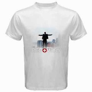 Eminem Recovery CD Music Tour 2012 White T Shirt Tee Size S,M,L,XL