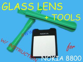 Replacement Black LCD Screen Front Cover Glass Lens +Tool for Nokia 