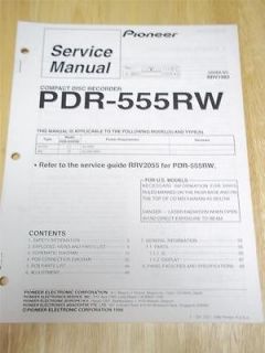   Service Manual~PDR 555RW CD Compact Disc Recorder~Original~Repair