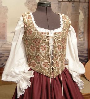 Renaissance Wench Bodice Skirt Medieval Corset Halloween Maiden 