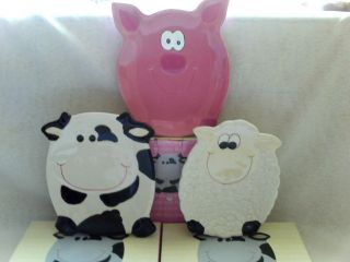 PIG/COW OR SHEEP CERAMIC SPOON REST/TEA BAG HOLDER(XMAS STOCKING 