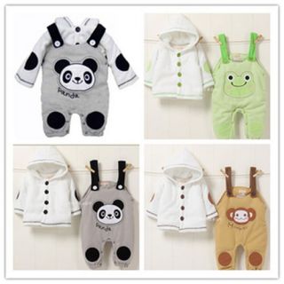 Winter Kids animal shapes baby jacket + Bib piece fitted #2106