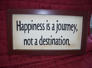 HAPPINESS IS A JOURNEY WALL HANGING HOUSE HOME DECOR great gift dorm 
