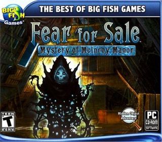 FEAR FOR SALE MYSTERY OF MCINROY MANOR PC GAME XP VISTA WINDOWS 7 NEW
