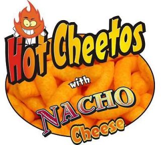 Concession Sign Decal 7 Cheetos with Nacho Cheese Food Truck Menu