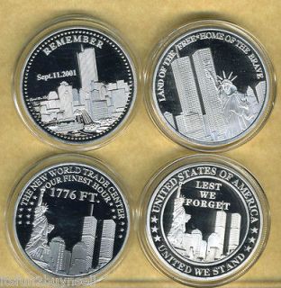 world trade center silver coin in Coins US