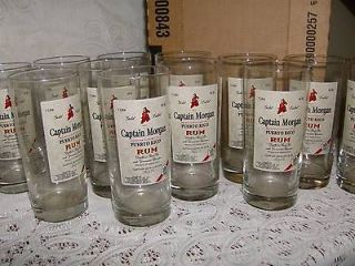Captain Morgan Rum Glass~Case Of (12) Glasses~Barwar​e~NEW~Free 