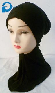 ninja underscarf neck cover inner hijab muslim fashion   BLACK