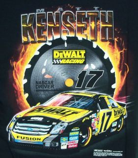   Kenseth NASCAR T shirt DeWalt Racing L Large Team Caliber Saw Blade 17