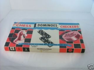 Halsam Chess Dominoes Checkers game set Embossing 407