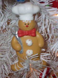 Christmas Tree Ornaments Gingerbread Man Baker chef cookie cake bakery 
