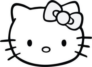 Hello Kitty Face Cute Kitty Car Decal Window Sticker Laptop