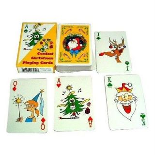 Comical Christmas Holiday Coated Playing Cards Stocking Stuffer NIB 