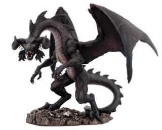 HORNED BLACK DRAGON OF THE NORTH CAVE STATUE TOM WOOD FIGURINE FANTASY 