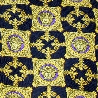 Serene VERSACE Tie   Blue Gold Medusa Pillows