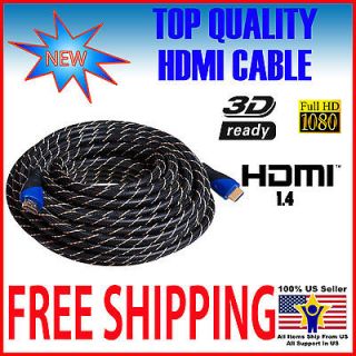   PLATED HDMI CABLE 1.4 1080P FHD BLURAY 3D TV DVD PS3 HDTV XBOX LCD LED