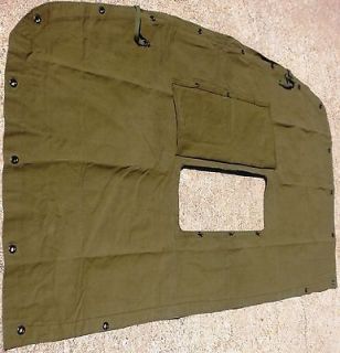 Military Vehicle / Truck Tent End Cover   Rear Canvas   Not Vinyl 