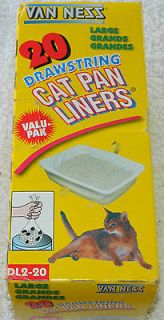   Drawstring Cat Litter Pan Liners   Large   20 Pack. Made in USA