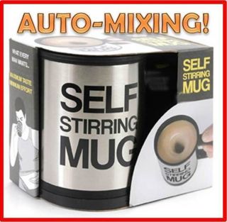   steel SELF STIRRING Auto Mixing Tea Cup Coffee Mug 