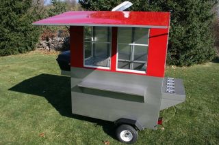 Hot dog cart enclosed vending concession trailer stand Genie Weenie 