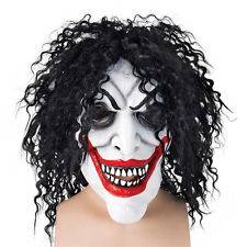 Scary Creepy Halloween Face Mask Smiling Horror Terror Clown Man Joker 