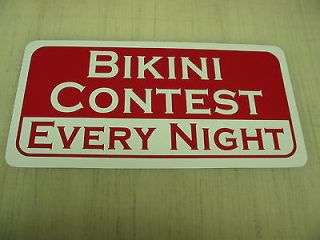 BIKINI CONTEST Sign 4 Pool Hall Bar dance club Motorcycle Man Cave 