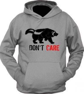 New Honey Badger Dont Care Funny Animal Hoodie T Shirt