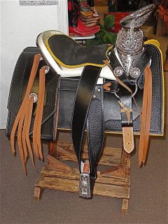 MEXICAN CHARRO SADDLE WESTERN HORSE HAND MADE IN OKLAHOMA CITY 