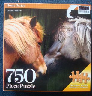   puzzle horses heads shelter together 750 pieces new Horse Series